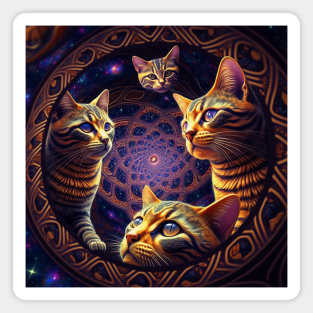 Trippy Cat Magnet